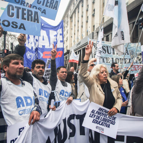Fue masivo el paro docente